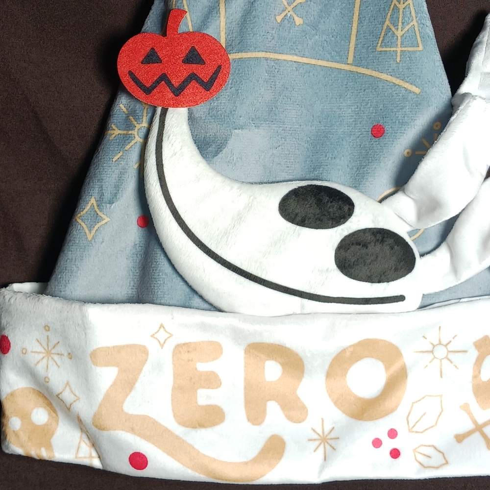 Disney The Nightmare Before Christmas Movie Zero Ghost Santa Hat Tim Burton